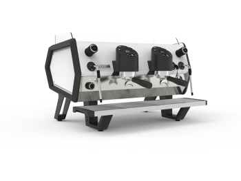 Sanremo D8 Black/White 2Group – Sleek 2-Group Coffee Machine with Minimalist Aesthetic