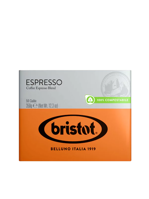 Bristot Espresso Pods – ESE Compatible Rich Espresso with Chocolate & Hazelnut Notes
