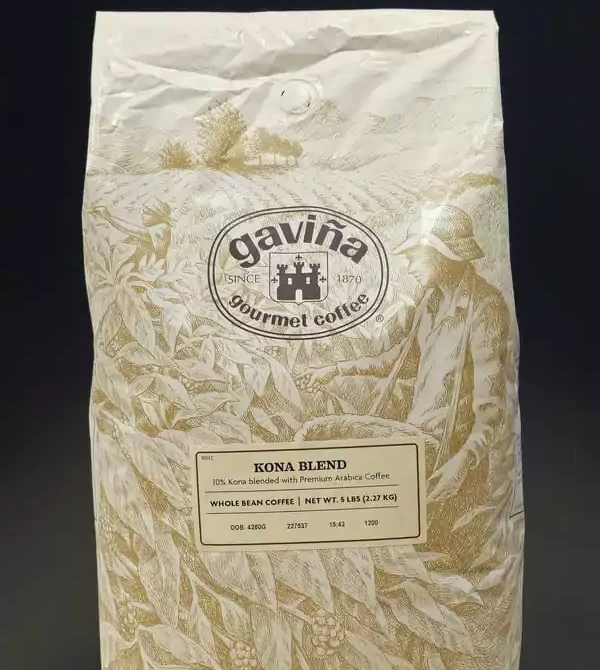 Gavina Kona Blend Whole Bean Coffee – Smooth Hawaiian-Inspired Island Roast