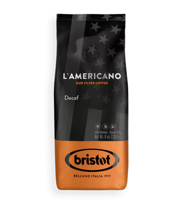 Bristot L'Americano Decaf – Decaffeinated Ground Coffee Portion Packs
