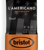 Bristot L'Americano Decaf Coffee – Full-Flavored Decaffeinated Medium Roast
