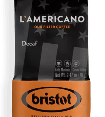 Bristot L'Americano Decaf Coffee – Full-Flavored Decaffeinated Medium Roast