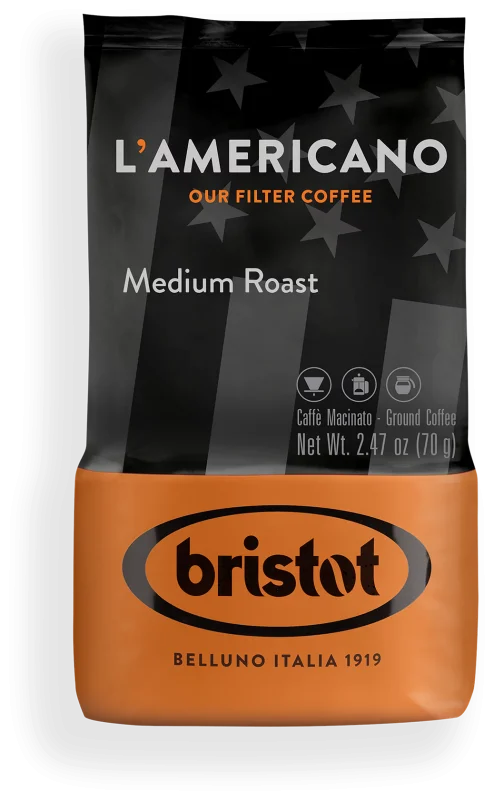 Bristot L'Americano Medium Roast – Convenient Pre-Ground Portion Packs