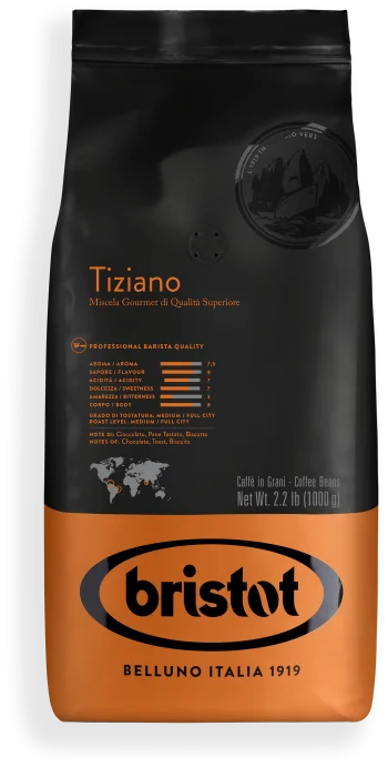 Bristot Tiziano – Smooth & Creamy Medium Roast Espresso Blend
