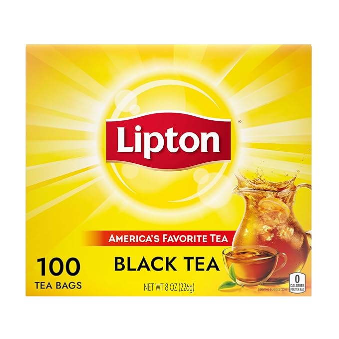 Lipton Black Tea Bags, Hot or Iced tea bags, 100 Total Count